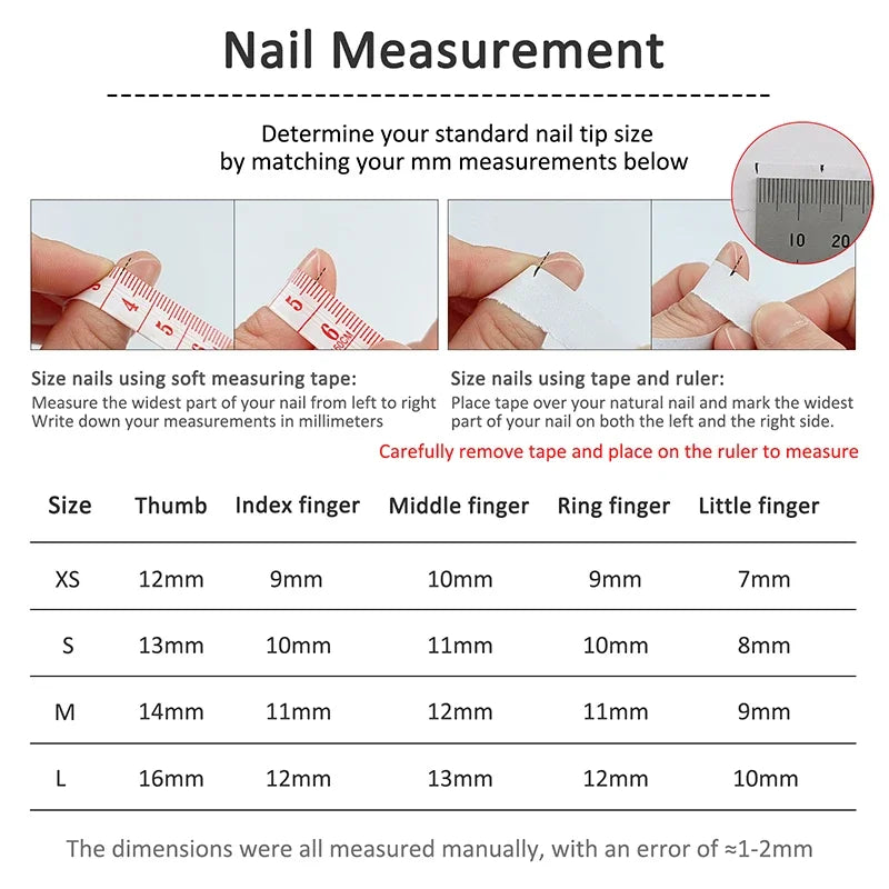 10Pcs Long Handmade Press On Nails