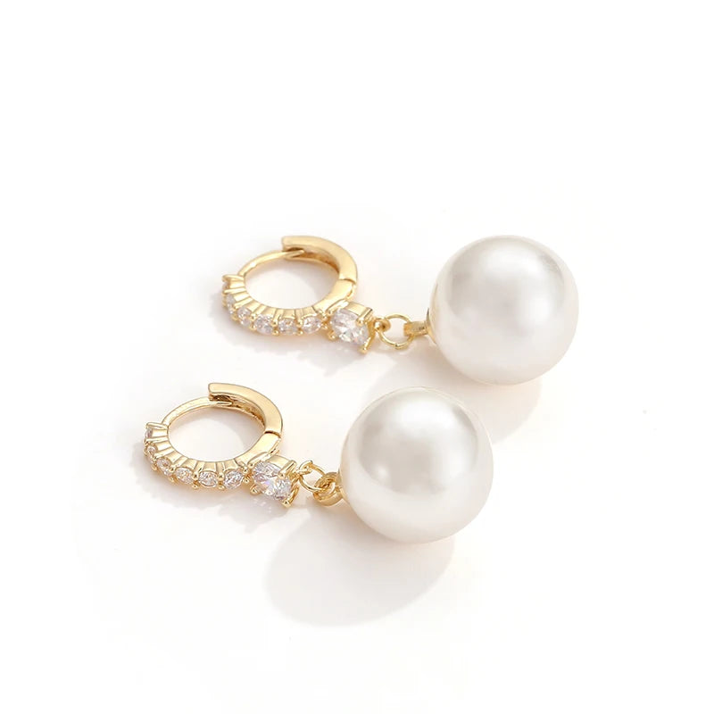 Pearl pendant earrings fashion jewelry