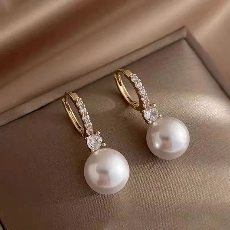 Pearl pendant earrings fashion jewelry