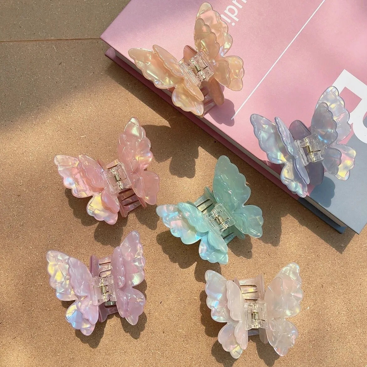 Colorful butterfly hairpin