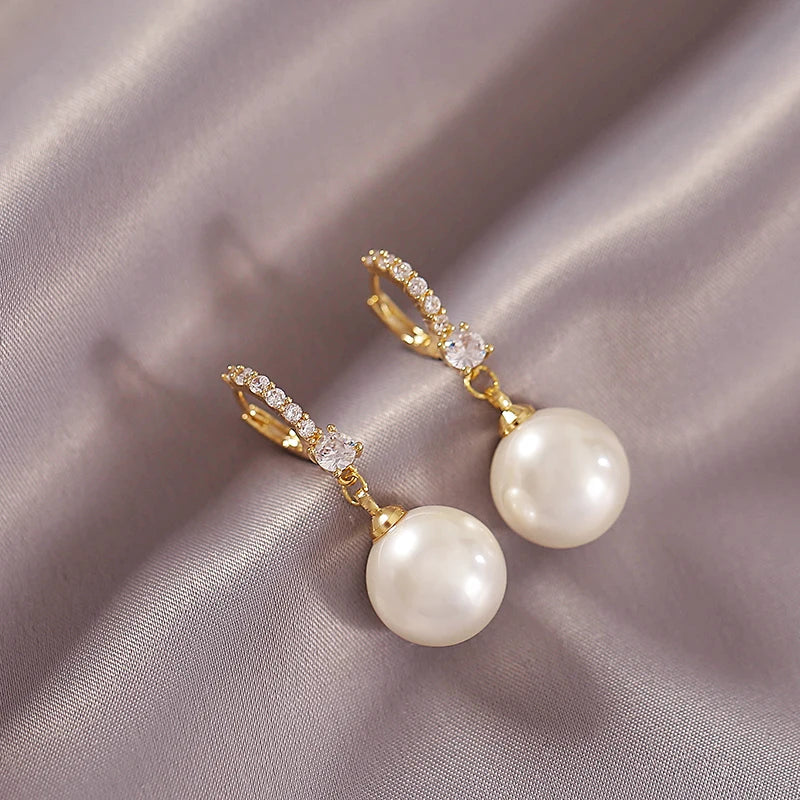 Pearl pendant earrings fashion jewelry